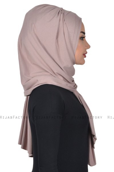 Tamara - Hijab Coton Pratique Taupe