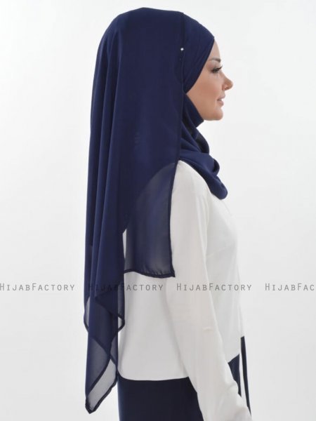 Viola Marinblå Chiffon Hijab Ayse Turban 325507c