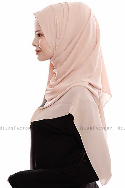 Yara - Hijab Crepe Pratique One-Piece Beige