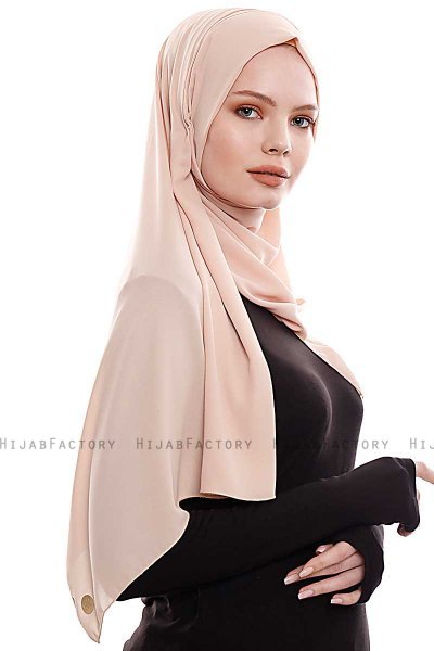 Yara - Hijab Crepe Pratique One-Piece Beige