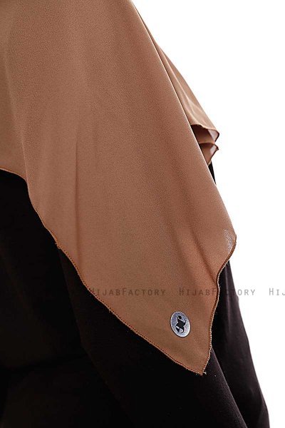 Yara - Hijab Crepe Pratique One-Piece Marron