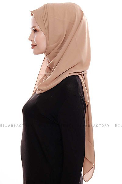 Yara - Hijab Crepe Pratique One-Piece Camel