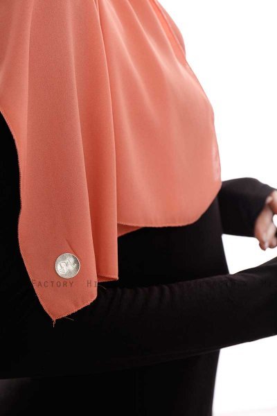 Yara - Hijab Crepe Pratique One-Piece Saumon