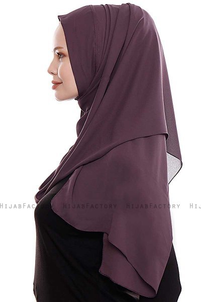 Yara - Hijab Crepe Pratique One-Piece Violet