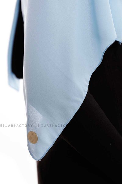 Yara - Hijab Crepe Pratique One-Piece Bleu Clair