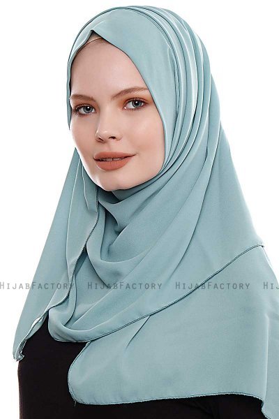 Yara - Hijab Crepe Pratique One-Piece Menthe