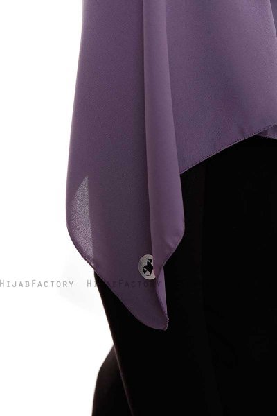 Yara - Hijab Crepe Pratique One-Piece Prune