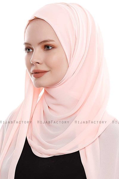 Yara - Hijab Crepe Pratique One-Piece Rose