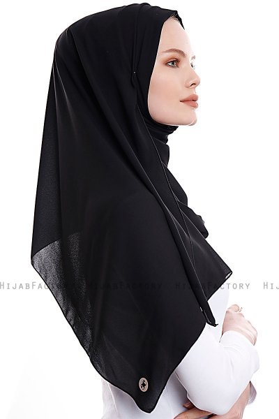 Yara - Hijab Crepe Pratique One-Piece Noir
