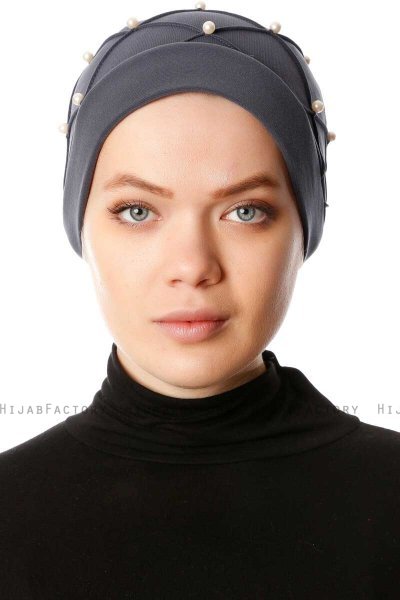 Yaren - Turban Crepe Chiffon Anthracite - Sehr-i Sal