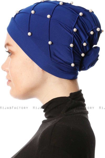 Yaren - Turban Crepe Chiffon Bleu - Sehr-i Sal