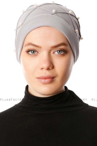 Yaren - Turban Crepe Chiffon Gris - Sehr-i Sal