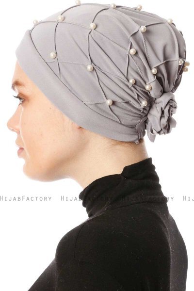 Yaren - Turban Crepe Chiffon Gris - Sehr-i Sal