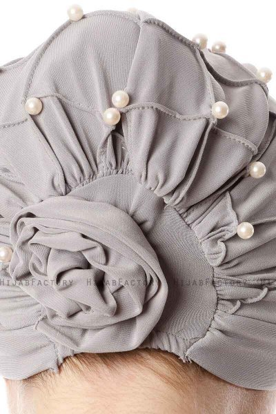 Yaren - Turban Crepe Chiffon Gris - Sehr-i Sal