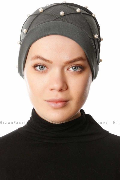 Yaren - Turban Crepe Chiffon Kaki - Sehr-i Sal