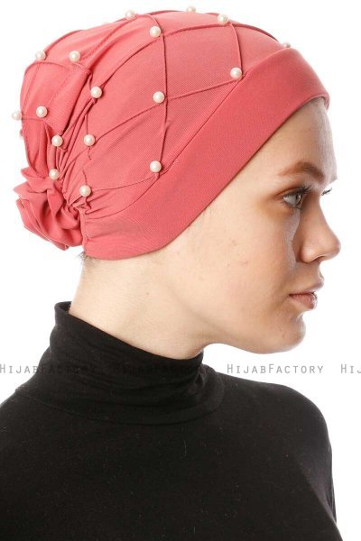 Yaren - Turban Crepe Chiffon Rose Foncé - Sehr-i Sal