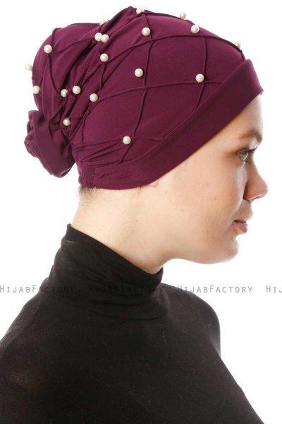 Yaren - Turban Crepe Chiffon Prune - Sehr-i Sal