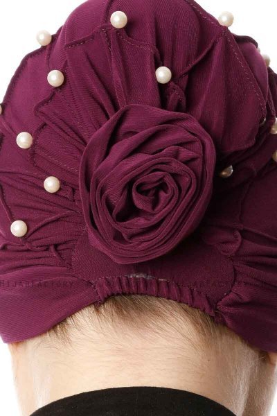 Yaren - Turban Crepe Chiffon Prune - Sehr-i Sal