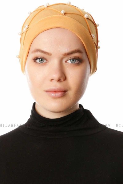 Yaren - Turban Crepe Chiffon Moutarde - Sehr-i Sal