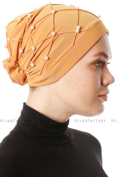 Yaren - Turban Crepe Chiffon Moutarde - Sehr-i Sal