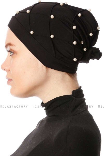 Yaren - Turban Crepe Chiffon Noir - Sehr-i Sal