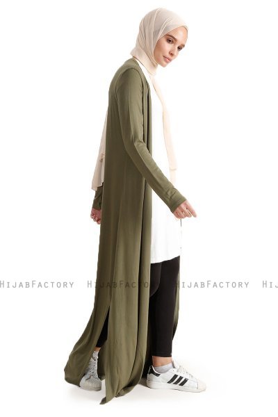 Yasmin - Cardigan Long Khaki