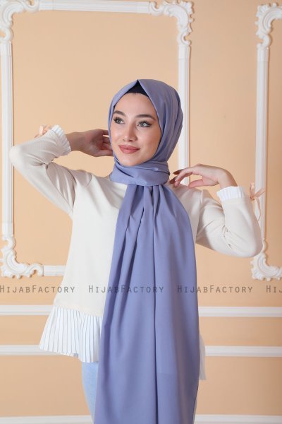 Zahra - Hijab En Crêpe Denim - Mirach