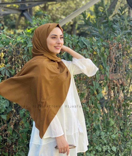 Zahra - Hijab En Crêpe Camel - Mirach