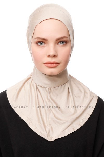 Zeliha - Hijab Pratique Viscose Taupe Clair