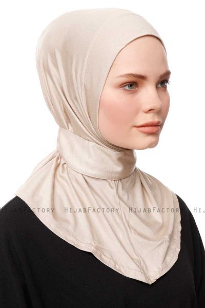 Zeliha - Hijab Pratique Viscose Taupe Clair