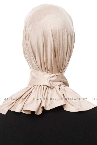 Zeliha - Hijab Pratique Viscose Taupe Clair