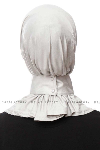 Zeliha - Hijab Pratique Viscose Gris Clair