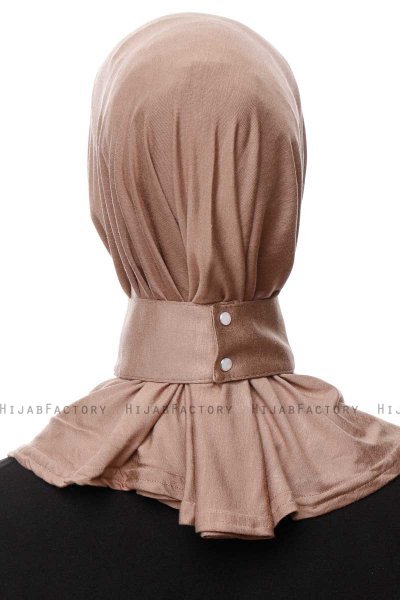 Zeliha - Hijab Pratique Viscose Taupe Foncé