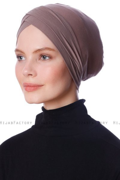 Zeynep - Bonnet Parizien Taupe Foncé - Ecardin