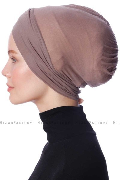 Zeynep - Bonnet Parizien Taupe Foncé - Ecardin